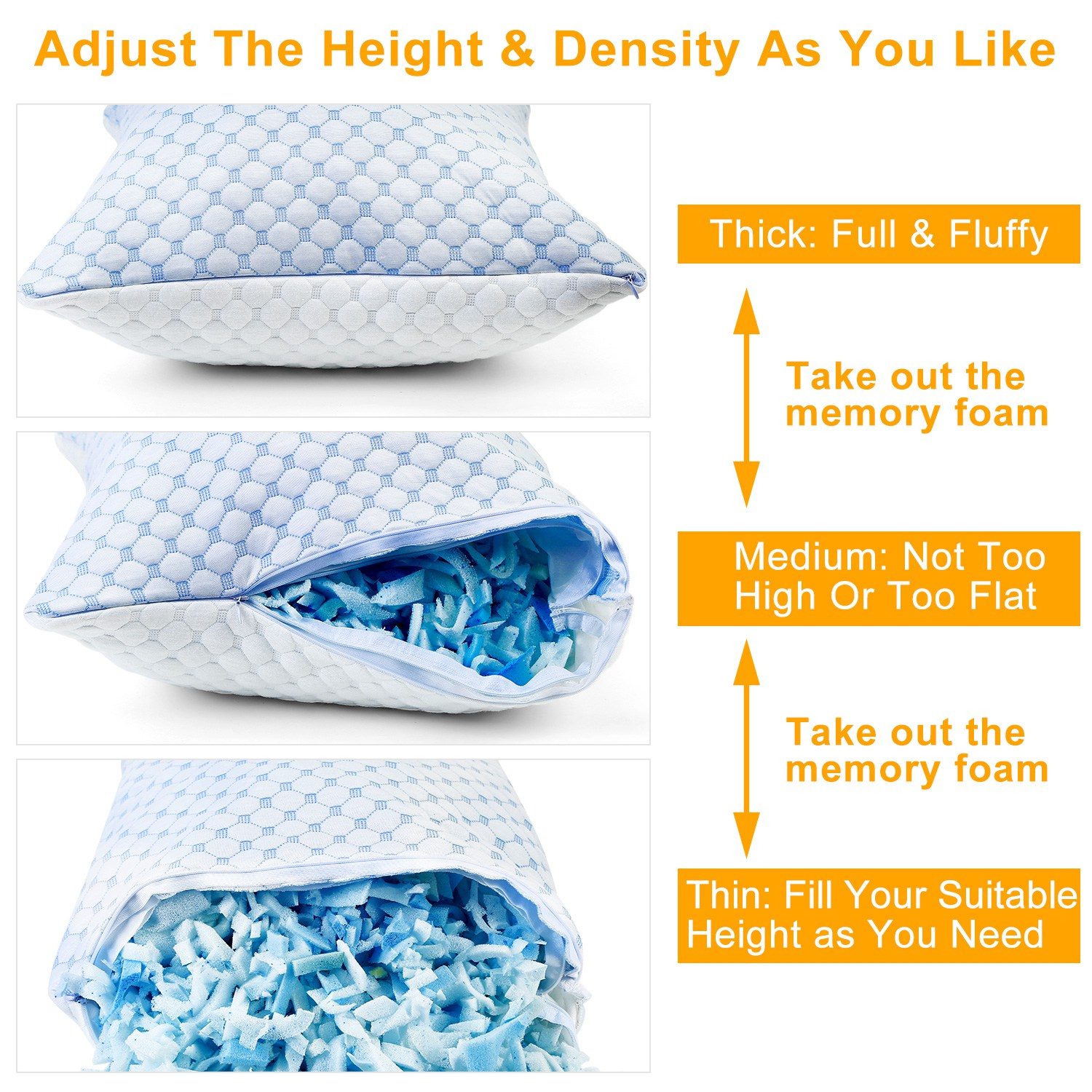 NOCHE Cooling Gel Memory Foam Pillow — 2 Pack - Image 8