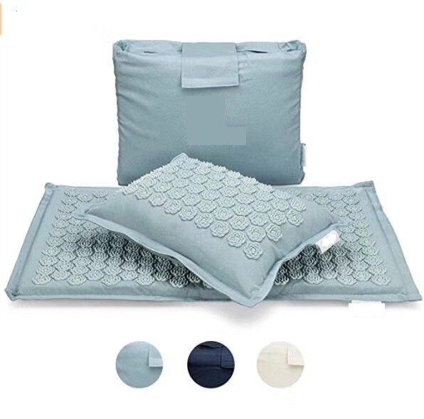 NOCHE Organic Linen Lotus Needle Punched Cushion, Cushion Plus Pillow